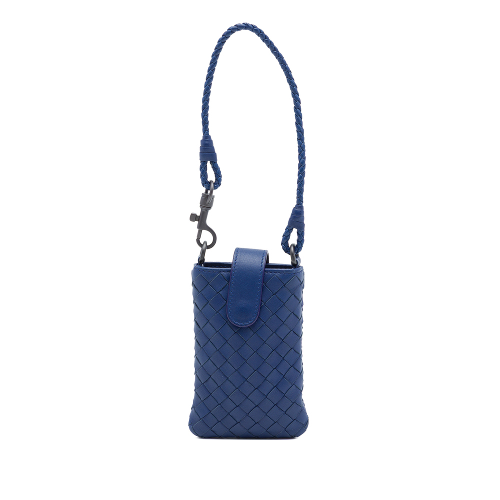 Pre-Loved Bottega Veneta Nappa Intrecciato Phone Case Pouch